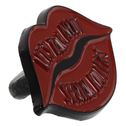Ipetboom Rote Lippen Brosche Anstecknadel Metall Schmuck Damen Kleidung Anstecker Lapel Pin Mode Accessoire Langlebig Praktisch Für Alltag und Festliche Anlässe von Ipetboom
