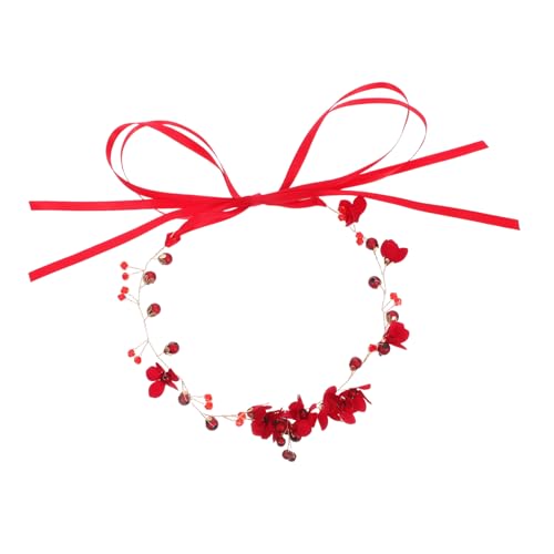 Ipetboom Rotes Blumen Stirnband Braut Haarreif für Frauen und Mädchen Verstellbar Elastisch Eleganter Kopfschmuck für Hochzeit Abschlussfeier Party und Festliche Anlässe Ipetboom Rotes Blumen Stirnband Braut Haarreif für Frauen und Mädchen Verstellbar Elastisch Eleganter Kopfschmuck für Hochzeit Abschlussfeier Party und Festliche Anlässe von Ipetboom