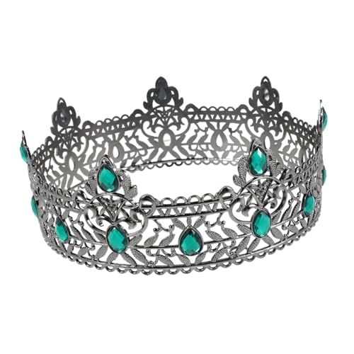 Ipetboom Royal Mittelalterliche Herren Krone mit Funkelnden Strasssteinen Verstellbares Königliches Haaraccessoire für Hochzeit Kostümfest Cosplay und Geburtstagsfeiern von Ipetboom