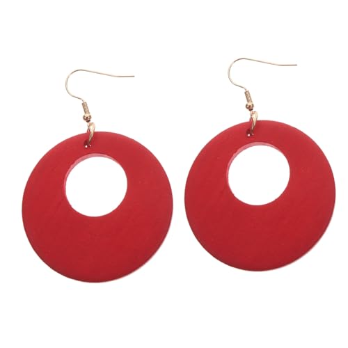 Ipetboom Runde Holzohrringe Damen Geometrisch Leicht Robust Modisch Ohranhänger Schmuckaccessoire Ipetboom Runde Holzohrringe Damen Geometrisch Leicht Robust Modisch Ohranhänger Schmuckaccessoire von Ipetboom