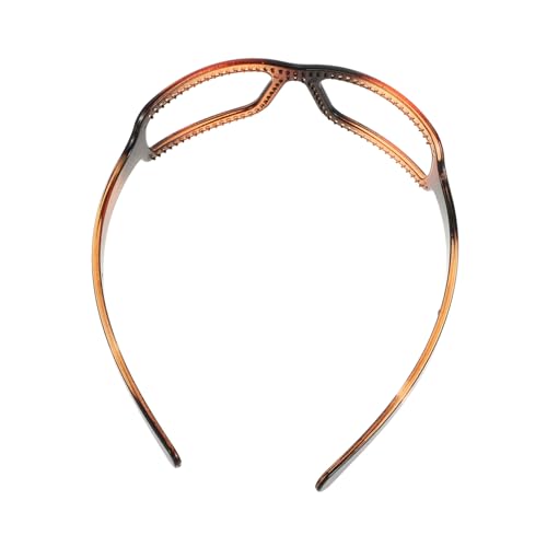 Ipetboom Rutschfester PC Sonnenbrillen haarreif Modisch Komfortabel für Alltag Party Schminken und Waschen Damen Haarband mit Kreativem Brillen design in Bernsteinfarben von Ipetboom