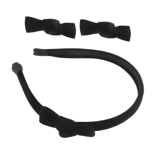 Ipetboom Samt Schleifen Haarreif mit Haarklammern Weiches Hautfreundliches Stirnband für Mädchen und Frauen Strapazierfähiges Modisches Accessoire für Alltag Party und Cosplay von Ipetboom