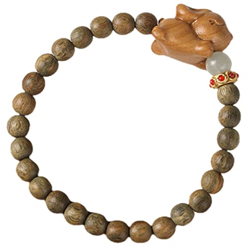Ipetboom Sandelholz Armband für Damen Herren Süßes Graviertes Kaninchen Design Perfektes für Freundschaften Besondere Anlässe Sandelholz für Tägliches von Ipetboom
