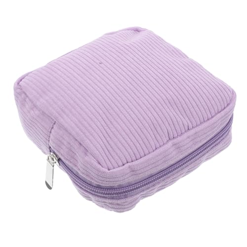 Ipetboom Sanitary Napkin Storage Bag Corduroy Kleine Tragbare Kosmetiktasche Für Damen Mini Aufbewahrungstasche Für Make-up Und Münzen Für Unterwegs von Ipetboom