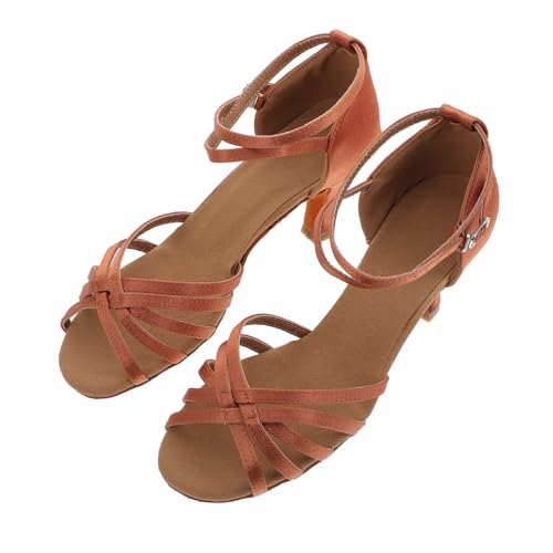 Ipetboom Satin High Heels Damen Latin Tanzschuhe mit Knotenriemen Absatz Eleganter Satin Look Geeignet für Latein Tanz und Festliche Anlässe von Ipetboom