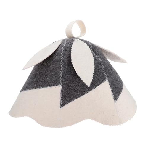 Ipetboom Saunahut Filz Blattform Wärmeschutz Sauna Mütze für Damen und Herren Atmungsaktiver Leichter Saunahut aus Robustem Filz Schützt vor Überhitzung und Haarschäden für Sauna und von Ipetboom