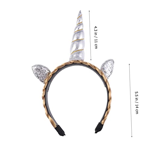 Ipetboom Schal glitzerndes Einhorn-Stirnband Gummistiefel bandana stirnband Hexenhut Stirnband für Damen Tiara Party-Haare Gastgeschenke Halloween Kopfbedeckung Haarschmuck Kind von Ipetboom