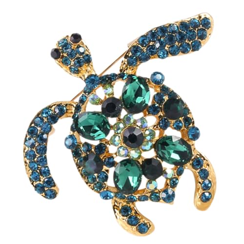 Ipetboom Schildkröten Brosche Metall mit Strassverzierung Robuste Anstecknadel für Kleidung Hut Taschen und Schals Langlebige Sichere Mode Brosche für Damen Vielseitiges Accessoire von Ipetboom