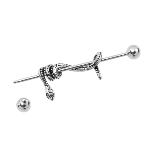 Ipetboom Schlangenförmiger Ohrstecker Barbell Ohrring Für Tragus Ohr Body Piercing Ring Mit Gothic Design Easy to Open and Close Ipetboom Schlangenförmiger Ohrstecker Barbell Ohrring Für Tragus Ohr Body Piercing Ring Mit Gothic Design Easy to Open and Close von Ipetboom