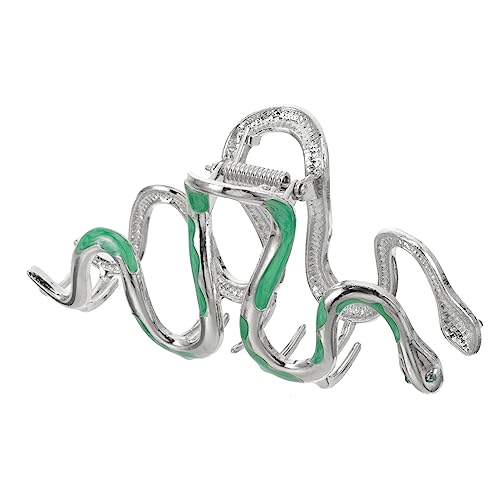 Ipetboom Fashion Snake Haarschmuck Metall Haarklammer Mit Strass Für Damen Dekorative Haarspange Für Hochzeiten Partys Und Alltag Grüner Haarklammer-accessoire Für Individuelles Styling von Ipetboom