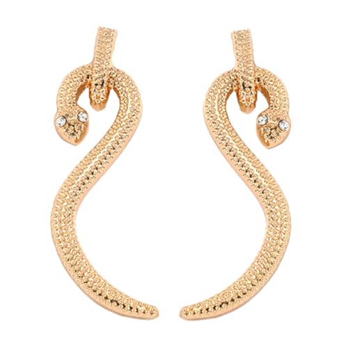 Ipetboom Schlangenohrringe Damen Edelstahl Ohrstecker Einzigartiges Design Modisch Leicht Tragbar Als Und Kostümaccessoire von Ipetboom
