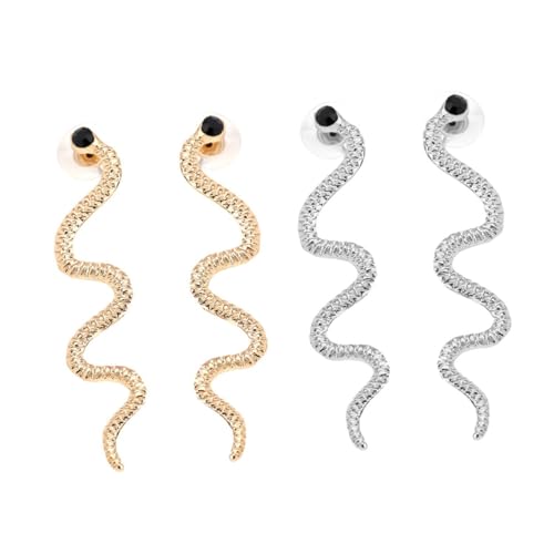 Ipetboom Schlangenohrringe Damen Lang Silber Eardrop Kreatives Design Origineller Modeschmuck Für Alltag Und von Ipetboom