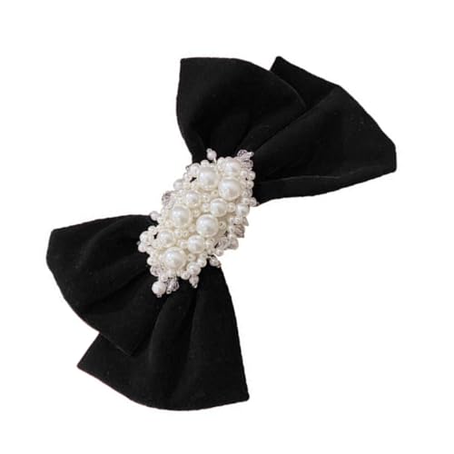 Ipetboom Schleifen haarspange mit Perlen Eleganter Haarschmuck für Damen und Mädchen Modische Haarklammer Zierliche Schleife Stilvoller Haar accessoire für Jeden Anlass von Ipetboom