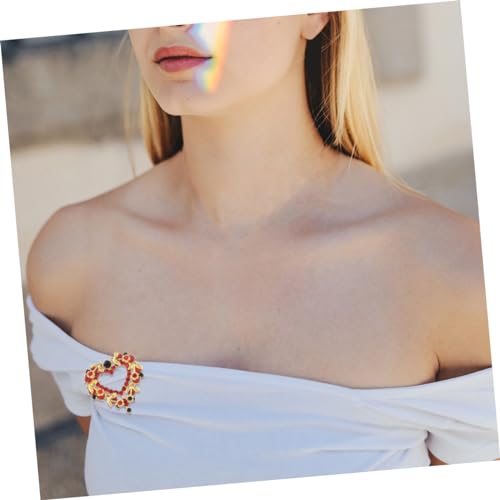 Ipetboom Schlichte Liebesbrosche mit Funkelnden Strasssteinen Langlebige Dekorative Anstecknadel für Kleidung Schal Tasche Leichter Modeschmuck für Damen von Ipetboom