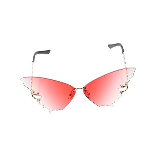 Ipetboom Schmetterling Sonnenbrille Damen Farbverlauf Große Rahmen Leichte Mode Brille mit Weichem Nasenpad für Alltag und Party von Ipetboom