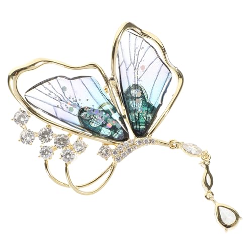 Ipetboom Schmetterlingsbrosche Transparent Flügel Modisch Elegant Damen Anstecknadel Vielseitig Kombinierbar Geschenkidee Geburtstag Muttertag Weihnachten von Ipetboom