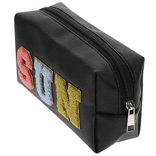 Ipetboom Große Kapazität Kosmetiktasche Mit Pu-Stickerei Und Tragbar Für Reisen Business Und Alltag Für Damen Und Mädchen von Ipetboom