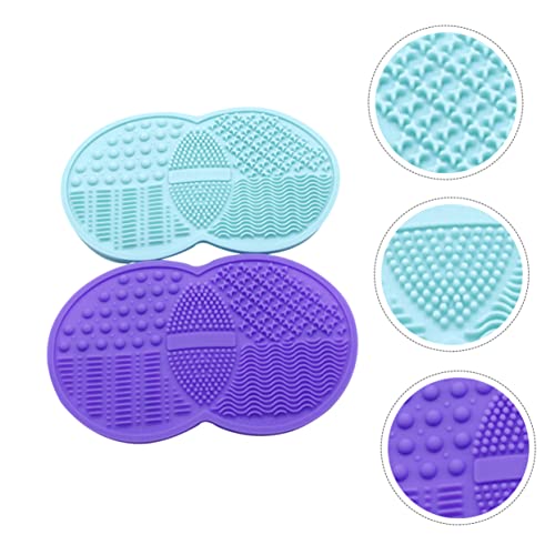 Ipetboom 2stücke Pinselreinigungsplatte Aus Silikon Make-up Reinigungswerkzeug Mit Saugnapf-design Platzsparend Für Pinselreinigung von Ipetboom