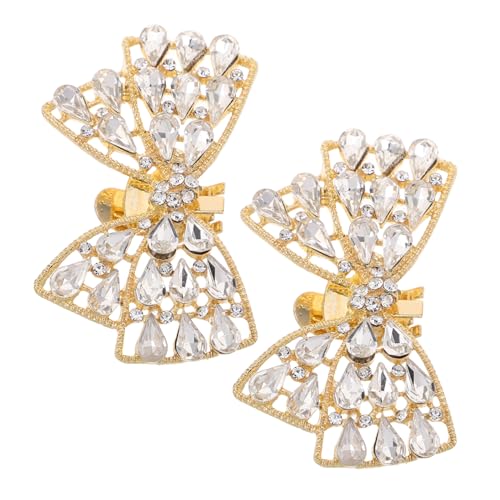 Ipetboom Schuhclips Damen Abnehmbare Glitzer Schleifen Schuhschmuck mit Strasssteinen Schuhschnallen Dekoration für Hochzeit Partys und Besondere Anlässe Vielseitige Accessoires für Frauen von Ipetboom