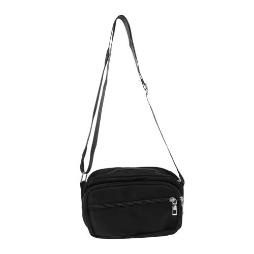 Ipetboom Kleine Umhängetasche Für Damen Crossbody-tasche Aus Nylon Messenger Bag Mit Mehreren Taschen Praktische Umhängetasche Für Reisen Wandern Und Arbeit Schwarze Schultertasche Mit von Ipetboom