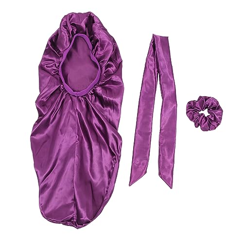 Ipetboom Seiden-nachtmütze Mit Elastischem Band Lange Haube Für Nachtmütze Aus Seide Schlafmütze Für Frauen Passt Für Fast Alle Haartypen von Ipetboom