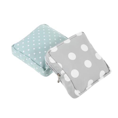 Ipetboom 2stücke Menstruation Tasche Damenbindentasche Pad Beutel Aus Oxford Mit Punktmuster Für Teen Mädchen Frauen Wiederverwendbar Leicht Tragbar von Ipetboom