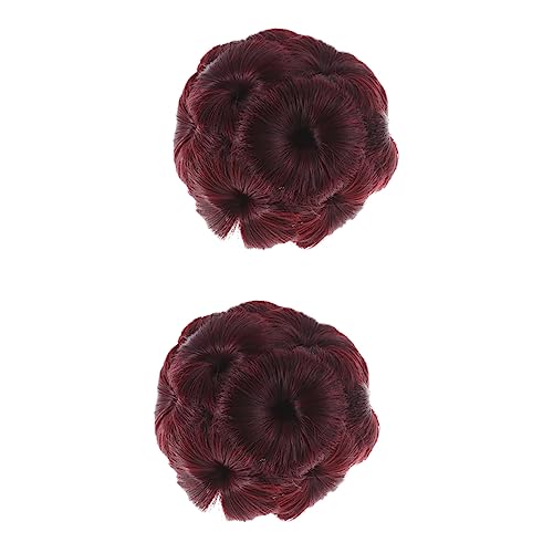 Ipetboom Set 2er Pack Damen Haarknoten Extensions Blumen Pferdeschwanz Chignon Haarknoten Fixierer Hochsteckfrisur Clip Haarknoten Scrunchie Kopfbedeckung Accessoire Rot Ipetboom Set 2er Pack Damen Haarknoten Extensions Blumen Pferdeschwanz Chignon Haarknoten Fixierer Hochsteckfrisur Clip Haarknoten Scrunchie Kopfbedeckung Accessoire Rot von Ipetboom