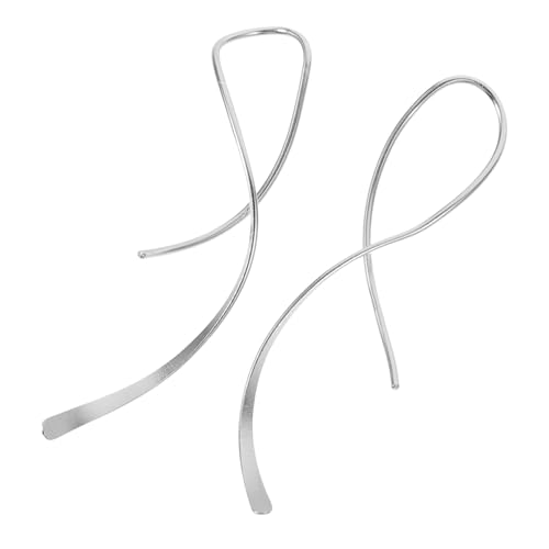 Ipetboom Silber Ohrhänger Damen Geometrisch Unregelmäßig Wellenförmig Leicht Party Schmuck für Alltag und Festlichkeiten von Ipetboom