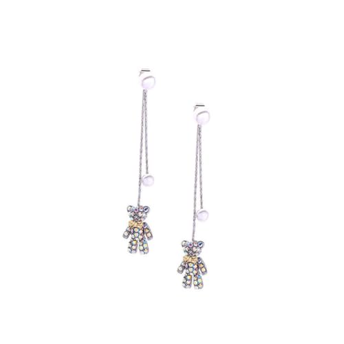 Ipetboom Silber Ohrstecker Damen mit Farbigen Bär Anhänger Ohrhänger mit Perlen Stilvolle Ear Studs Langlebiger Schmuck Perfektes für Frauen Ipetboom Silber Ohrstecker Damen mit Farbigen Bär Anhänger Ohrhänger mit Perlen Stilvolle Ear Studs Langlebiger Schmuck Perfektes für Frauen von Ipetboom