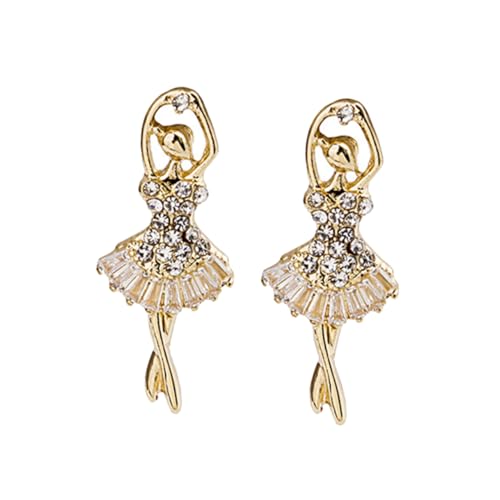 Ipetboom Silber Tanzende Mädchen Ohrringe mit Kreative Ballerina Ohrstecker für Damen und Teenager Geschenkidee für Tänzerinnen und Besondere Anlässe von Ipetboom