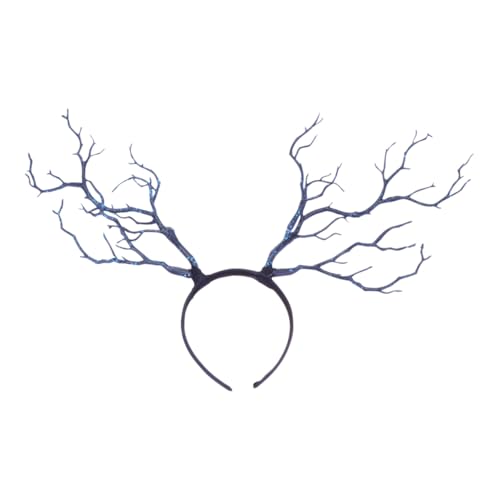 Ipetboom Geweih-stirnband Aus Simulationsgeweih Blauer Haarschmuck Mit Zweigen Formstabil Und Lichtecht Einheitsgröße Party-dekoration Und Foto-requisiten Für Kostümpartys Und Festivals von Ipetboom
