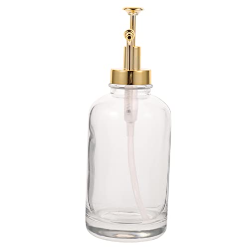 Ipetboom Sirupspender lagercontainer vorratsbehälter verkleidung honey pot kaffelikoer Siruppumpen Pumps flüssigseife Kaffeesirup-Organizer Seifenspender aus Glas Rostfreier Stahl Golden von Ipetboom