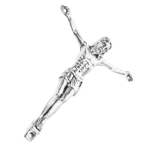 Ipetboom Solider Kreuzanhänger für Herren Legierte Jesusfigur mit Feiner Gravur für Halsketten Armbänder und DIY Schmuckprojekte Eleganter Antiker Look von Ipetboom