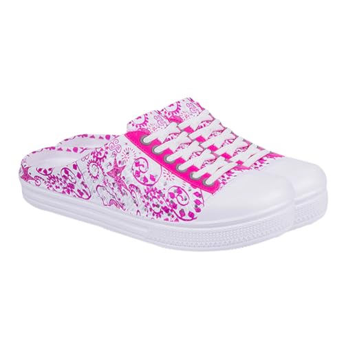 Ipetboom Sommerliche Atmungsaktive Outdoor Slippers mit Rutschfester Verschleißfester Sohle Pinke Beach Sandals für Damen und Mädchen Leichte Waschbare Freizeitschuhe von Ipetboom