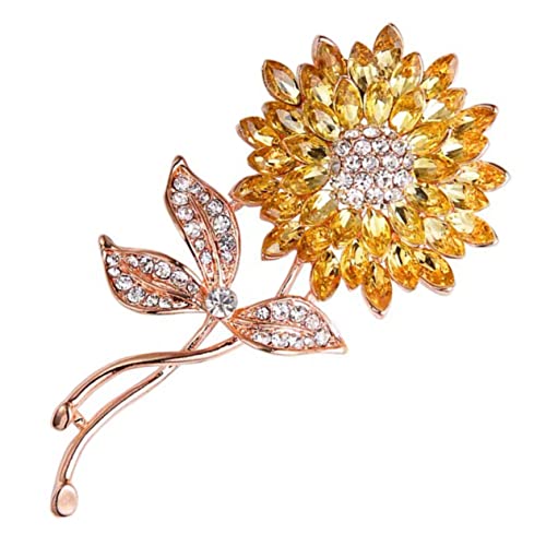 Ipetboom 1stück Sunflower Brosche Legierung Für Kleidung Hüte Und Schals Stilvolle Anstecknadel Dekoration Von Anzügen Und Accessoires Für Sonnenblumenliebhaber von Ipetboom