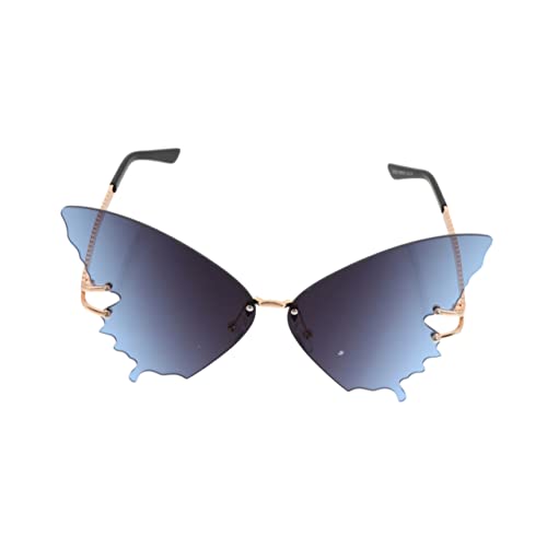 Ipetboom Sonnenbrille Damen Schmetterlingsform Großer Rahmen Farbverlaufs Design Modisch Leicht für Party Streetstyle von Ipetboom