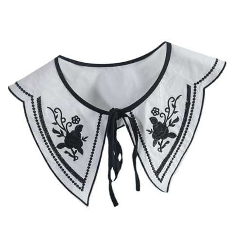 Ipetboom Spitzenkragen Für Damen Falscher Abnehmbarer Kragen Aus Spitze Dekorativer Kragen Für Kragenlose Anzüge Alltag Und Formelle Anlässe von Ipetboom