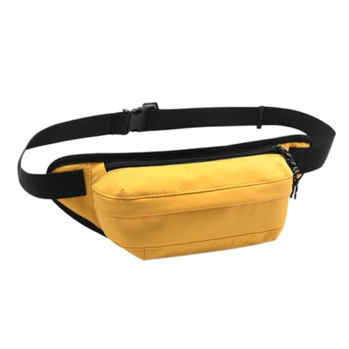 Ipetboom Sportliche Damen Bauchtasche Gelb Modische Umhängetasche mit Großer Kapazität Robustem Gurt und Komfortablem Alltag Outdoor und Reisen von Ipetboom