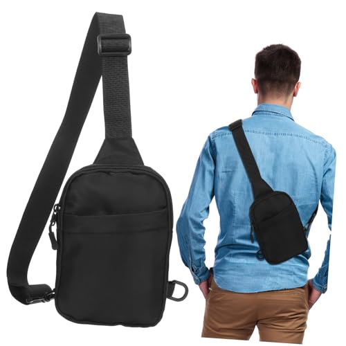 Ipetboom Sporttasche Für Herren Strapazierfähigem Oxford Wasserabweisende Brusttasche Mit Reißverschluss Leichte Umhängetasche Mit Mehreren Fächern Für Reisen von Ipetboom