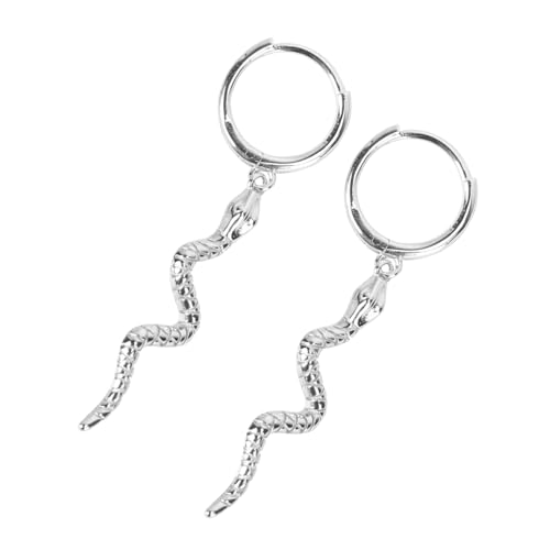 Ipetboom Sterling Silber Schlange Creolen Ohrringe Weißgold Damen Lange Eardrop Ohrschmuck Modisch Alltag von Ipetboom