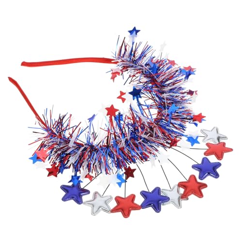 Ipetboom Stirnband Zum Unabhängigkeitstag Stern Schmuck Cosplay Kopfschmuck Rot Weiß Blau Haarband Dekoration Für Sommer Outfits von Ipetboom