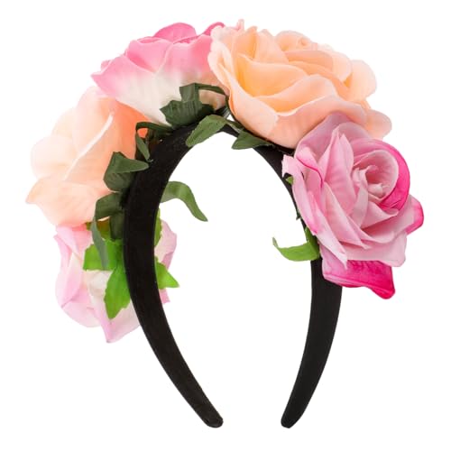 Stirnband Weihnachtsstirnbänder Weihnachtsdekoration Haarbänder Cosplay-kopfschmuck-dekor Schöne Kopfbedeckung Kostüm-haar-accessoire Kleidung Große Rose Polyester- von Ipetboom