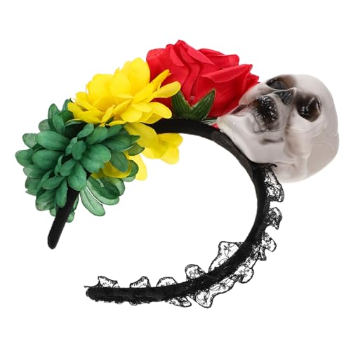 Ipetboom -Stirnband haarschmuck halloween haarreif kopfbedeckung halloween festival kopfschmuck Hautpflege-Stirnband Braut Stirnband Skelett-Stirnbänder Halloween-Haarreifen Stoff von Ipetboom