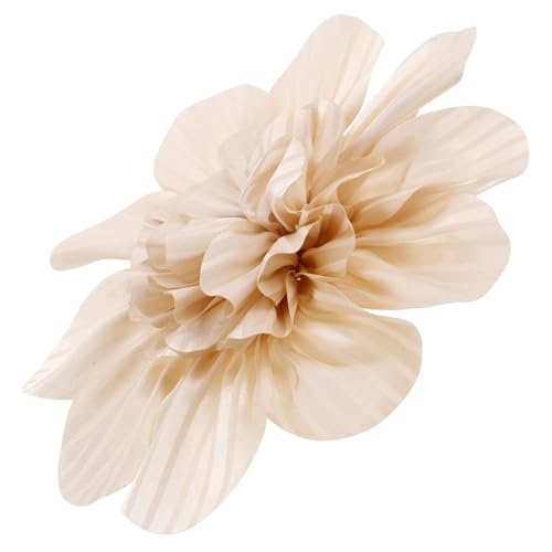 Ipetboom Stoffblumen Corsage Rosenblumenbrosche Weißer Blumenclip Blumenbroschen Blumenbroschen Perlenbroschen Für Frauen Broschenblume Stoffrosenbroschen Für Frauen Beige Chiffon von Ipetboom