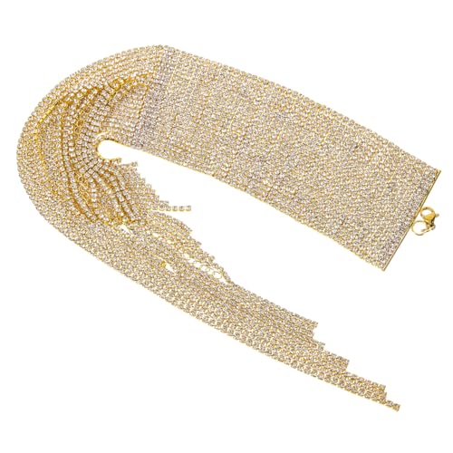 Ipetboom Strass Armband Damen Fußkettchen mit Funkelnden Kristallen und Auffälligen Quasten Verstellbar Modisches Schmuckstück für Party Bühne und Alltag Hautfreundlich und Langlebig von Ipetboom