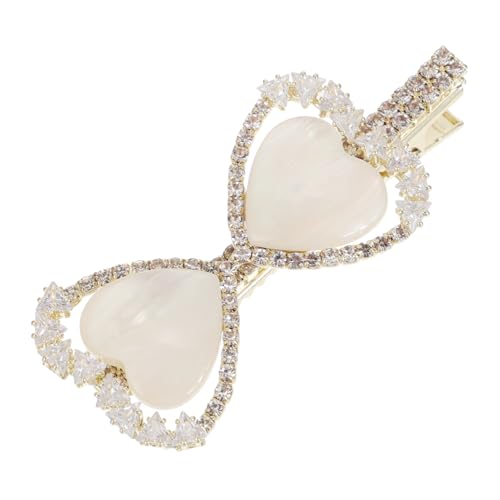 Ipetboom Strass Herz Haarspange Mit Schleifen Glitzernde Haarnadel Für Frauen Kopfschmuck Haarzubehör Für Party Und Alltag von Ipetboom