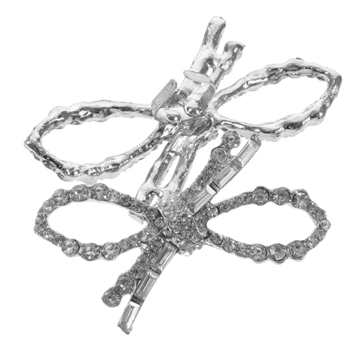 Ipetboom Strass Schuhclips mit Schleifen Design Silberfarbene Hochzeitsschuhschmuck Clips Komfortabel und Langlebig für Damen Pumps und Festliche Anlässe Wie Hochzeit Abschlussball und von Ipetboom