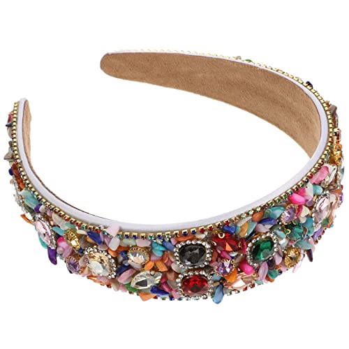 Ipetboom Strass Stirnband Mit Breiter Krempe Strass Stirnband Damen Kopfschmuck Haarband Glitzer Stirnband Glänzendes Stirnband Strass Stirnband Kristall Stirnband Damen Stirnband von Ipetboom