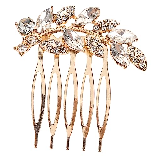 Ipetboom Haarschmuck graceling Strass-Haarkamm für Frauen Hochzeitshaar-Seitenkamm Tiara goldene Haaraccessoires Brauthaarkamm Hochzeit Braut Haarkämme klein Kopfbedeckung von Ipetboom