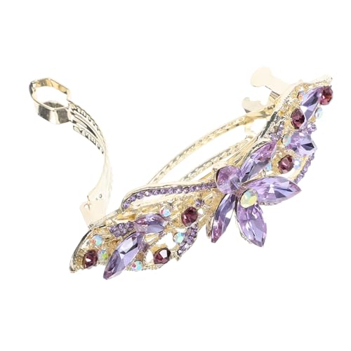 Ipetboom Strassstein-haarspange Für Damen Mit Schmucksteinen Federclip-haarspange Für Festliche Anlässe Für Haare Mit Blumen-design von Ipetboom
